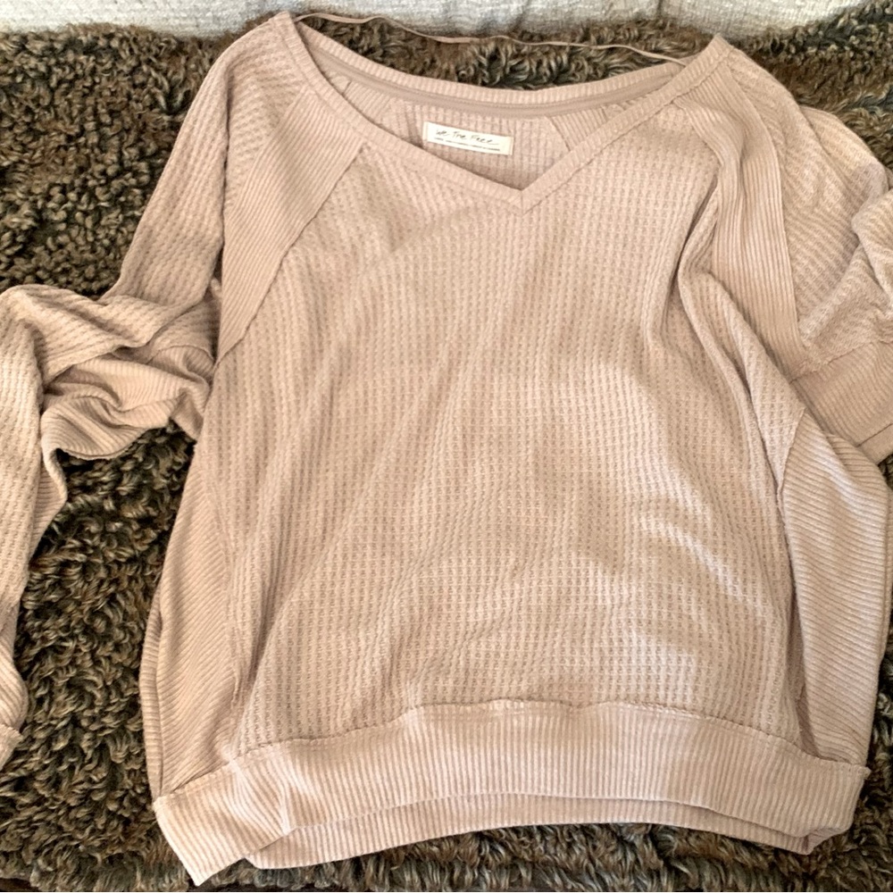 Free people top, tan size large brand new.